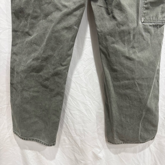 Dickies Carpenter Pants Workwear Olive 36x30 Vintage Utility Heavyweight Cotton - Picture 7 of 11